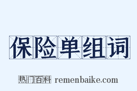 保险单组词是什么意思的图片